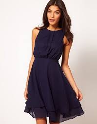 Layered Knee Length Navy Blue Dress Sleeveless Midi Dress Sleeveless Midi Dress Style Asos Skater Dresses