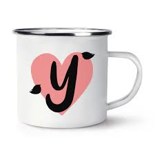 Download 229 heart l letter stock illustrations, vectors & clipart for free or amazingly low rates! Buchstabe Y Herz Alphabet Retro Emaille Becher Tasse Liebe Valentinstag Ebay