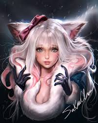 Sakimi Chan Finally Started To Snow Here Wanted To Paint Something That Has Some Of That Snowy Feel 3 And Fur And Whit Sakimichan Art Anime Anime Images