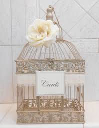 Longble 2 pcs round wedding birdcages gift card holder decorative gold metal wall hanging laterns, candelabra, bird cage for small birds party home garden decorations (gold) 4.1 out of 5 stars. 11 Unique Wedding Card Box Ideas Card Box Wedding Wedding Birdcage Rustic Card Box Wedding