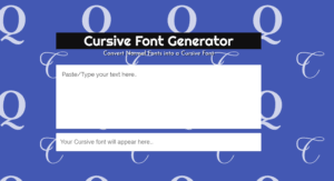 They can be playful or clean, elegant or formal. Cursive Text Generator Free