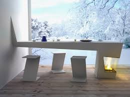 super modern kitchen table with built