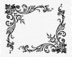 Floral Corner Border Antique Victorian Designs Vintage Clip Etsy Clip Art Vintage Victorian Design Corner Borders