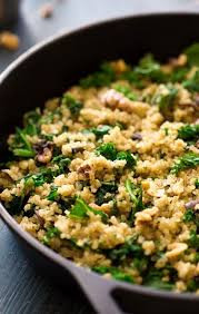 Kale And Quinoa Skillet With Mushrooms And Herbs An Easy One Pot Meal That Is Gluten Free And So Delicious Whole Food Recipes Weeknight Meals Kale Recipes