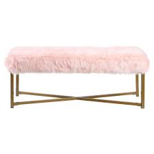 Maybe you would like to learn more about one of these? Faux Fur Rectangle Bench Pink Homepop In 2021 Gold Bedroom Decor Gold Room Decor Pink Bedroom Decor
