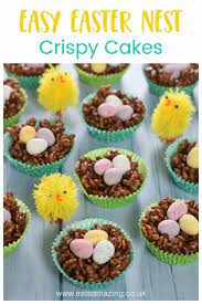 Easy Easter Nest Crispy Cakes Recipe Recipe Easter Fun Food Easter Nests Easter Recipes