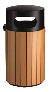 Litter bin for outdoor areas Cylindrical external container ...