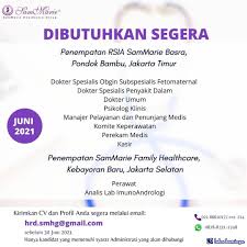Последние твиты от jual surat dokter jakarta (@jualsuratdokter). Lowongan Kerja Sebagai Dokter Spesialis Agustus 2021