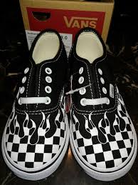 Black And White Checkered Vans Kids Ebay Sponsored Vans Old Skool Checker Flame Board Black White Kids Toddler Size 10 1 2 Kid Shoes Girls Sneakers Vans Checkered