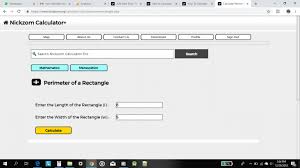 How To Calculate And Solve For The Perimeter Length And Width Of A Rectangle The Calculator Encyclopedia Nickzom Blog Calculator Calculate Area Solving