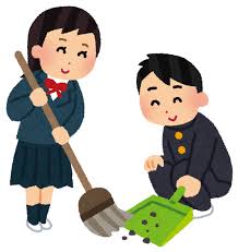 掃除をしている学生のイラスト | かわいいフリー素材集 いらすとや