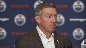 Respect Group co-founder & former NHL player Sheldon Kennedy speaks with  the media in Edmonton as Stan Bowman is announced as the 11th General  Manager in #Oilers franchise history.