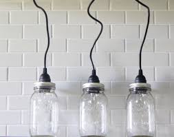 Mason Jar Lighting Set Of 3 Hanging Large Clear Mason Jar Pendant Lights Handmade Rustic Country Light Fixture Pendent Lighting Kitchen Light Haddock Industrial
