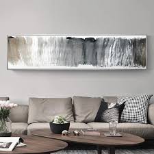 Panoramic Black And White Canvas Prints Abstract Panoramic Wall Art Shades Of Gray Black White Fine Art Canvas Nordicwallart Com In 2020 Panoramic Wall Art Living Room Pictures Modern Art Pictures