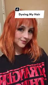 Dyeing My Hair! 🧡 #sallybeauty #hairdye #dyeinghair #red #orange #col...