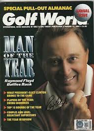 RAY FLOYD Signed 1/21/93 GOLF WORLD Magazine w/ Beckett COA