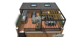 We Updated This Outdated Space In A Rooftop Deck Oasis For Our Client Modernizing The Space Was Done B Roof Terrace Design Rooftop Design Rooftop Patio Design
