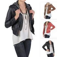 Hailey Jeans Co Juniors Faux Leather Hooded Jacket 23 99 Topseller Faux Leather Hooded Jacket Leather Jacket With Hood Junior Outfits