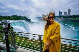 Mantu Castor Coat Outfit Mohair Coat Captured By Miami Blogger Tanya Litkovska Near Niagar Niagara Falls Pictures Niagra Falls Vacation Niagara Falls New York