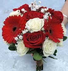 You can even add this to your tie as a tie pin! Gerbera Daisy Rose Clutch Kremp Com Red Wedding Flowers Bouquet Prom Flowers Bouquet Homecoming Flowers