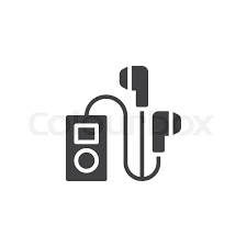 Sweet music logo template logos are vector based built in illustrator software. Mp3 Player With Earphones Vector Icon Stock Vector Colourbox