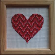 Ledy martha & general george washington by homespun samplar counted cross stitch pattern/chart. Bargello Valentine S Day Heart Free Cross Stitch Pattern Feltmagnet