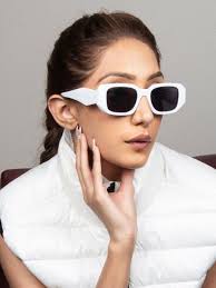 Square Cat Eye Sunglasses White XINXIN Cat Eye Sunglasses Retro Internet  Celebrity Live Streaming Decorative Glasses (