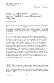 Delray beach, flnorth miami, fl. Pdf Ralph A Alpher Robert C Herman And The Cosmic Microwave Background Radiation