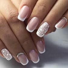 French Nagel French Nagel Herbst French Nagel Kurz French Nagel Mit Glitzer French Nagel Bilde Bridal Nails Designs Manicure Nail Designs French Manicure Nails