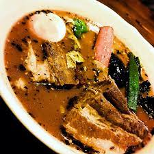 Soup curry ばぐばぐ sapporo, sapporo. Hokkaido Food That People May Not Be Aware Of Soup Curry It Is A Famous Dish In Hokkaido This Is Kakuni Soup Curry Level 10 Spice With A Tomato Based Soup Curry