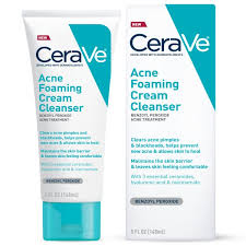 Cerave Acne Foaming Cream Face Cleanser Facial Cleanser For Oily Skin Walmart Com Walmart Com