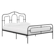 Rails fit either twin or full size beds: Full Size Primrose Metal Bed Frame With Secured Slats Headboard And Footboard Black Mr Kate Target