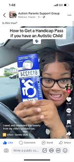 Handicap pass for autistic children