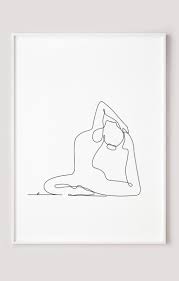 Yoga Print Printable Abstract Wall Art Yoga Pose Line Etsy In 2020 Yoga Art Painting Yoga Prints Yoga Drawing