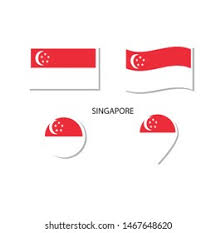 Singapore's flag consists of two horizontal lines: Singapore Circular Flag Icons Free Vector Download Png Svg Gif