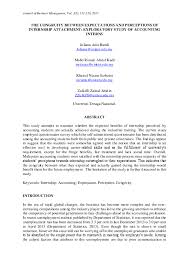 Learning how to work as part of the accounting team to compile and analyze data, track information, and support the company or clients. Pdf The Congruity Of Perceptions And Expectations Of Internship Attachment Juliana Anis Ramli And Khairul Nizam Surbaini Academia Edu