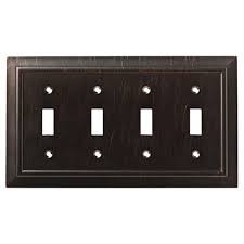 Franklin Brass Classic Architecture Quad Switch Wall Plate Venetian Bronze Target