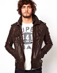 Superdry Leather Jacket Men Cheap Leather Jacket Leather Bomber Jacket