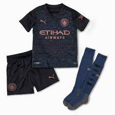 The black and yellow stripes on manchester city's away shirts were meant to be an uplifting i would be a very rich man if i could, kelly said. Man City Away Youth Mini Kit Puma Black Dark Denim Puma Shoes Puma Germany