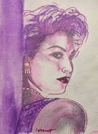 Ezri Dax DS9 drawing with colored pencil and acrylic