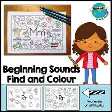 Beginning Sounds Find And Colour Beginning Sounds Initial Sounds Practice Listening