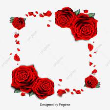 Vector Illustration Of Red Rose Petal Borders Romantic Valentines Day Borders Flower Border Clipart Valentines Day Romantic Png And Vector With Transparent B Valentines Day Border Red Rose Petals Happy Valentines