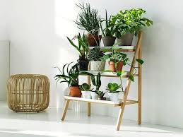 Space Saving Stepladder Plant Stands Gardenista Plant Stand Indoor Diy Plant Stand Plant Shelves