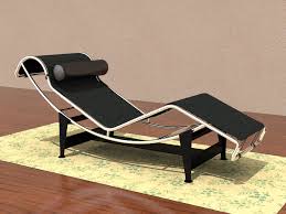 Adjusts on rollers allowing the chair to recline if desired. Chaise Longue Le Corbusier 3d Cad Model Library Grabcad