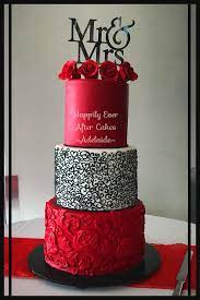 Red Black And White 3 Tier Wedding Cake Wedding Cake Red Modern Wedding Cake 2 Tier Wedding Cakes