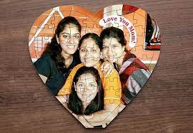 5% coupon applied at checkout. Photo Jigsaw Heart Puzzles Mother Aunt Ahmedabad Baroda