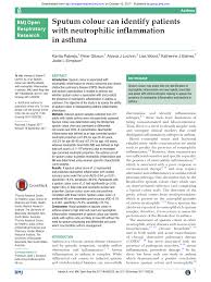 Pdf Sputum Colour Can Identify Patients With Neutrophilic