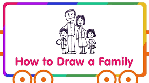 Family Drawing For Kids How To Draw Happy Family Drawing For Kids Family Drawing For Kids Family Drawing