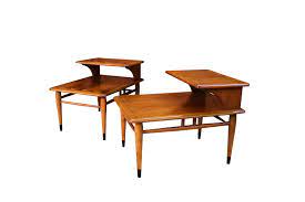 Custom end tables have to match your furniture, taste, & budget. Mid Century Lane Acclaim Dovetail Two Tier End Tables Pair Mary Kay S Furniture
