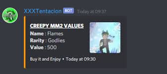 This is the latest murder mystery 2 value list (mm2 value list). Adept Dev On Twitter Hey I Made An Item Value Bot For Creepy Mm2 Which Really Turned Out Good So If You Need A Value List Bot For Your Game